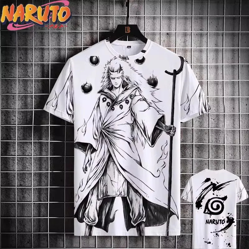 MINISO Men's Oversized T-Shirt Japanese Anime 3D Print