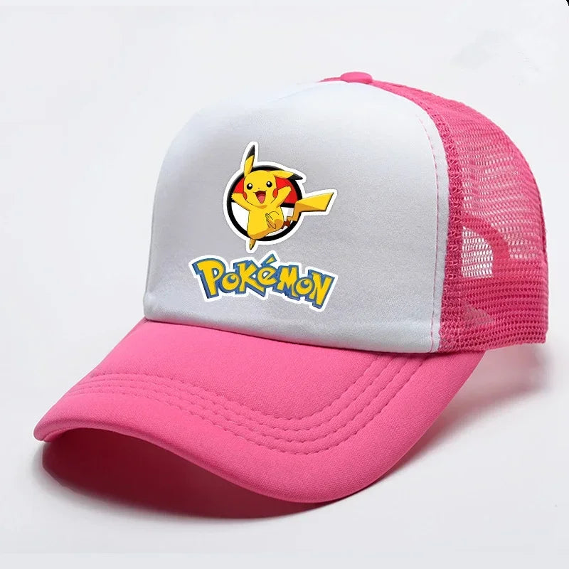 Neue Pokémon Pikachu-Baseballkappe für Kinder – Sommermütze aus Mesh für den Außenbereich, Partygeschenk und Spielzeug