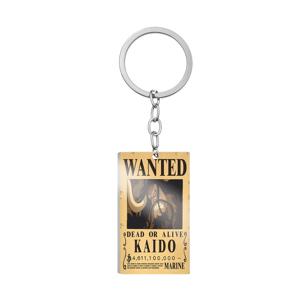 Anime One Piece Metal Keychain Accessories Cartoon Action Figures