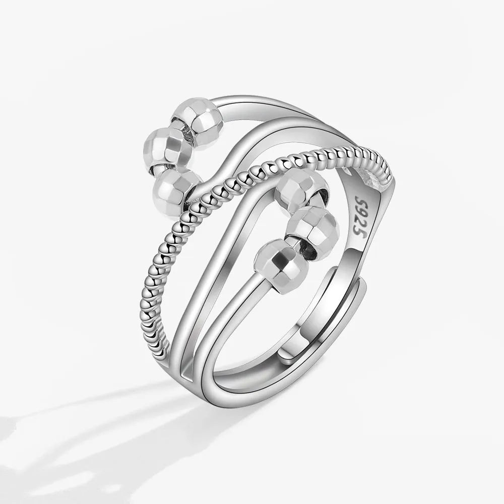 SMJEL Anti-Stress-Angst-Fidget-Spinner-Ring – verstellbarer rotierender Schmuck für Frauen | Entspannung und stilvolle Geschenke