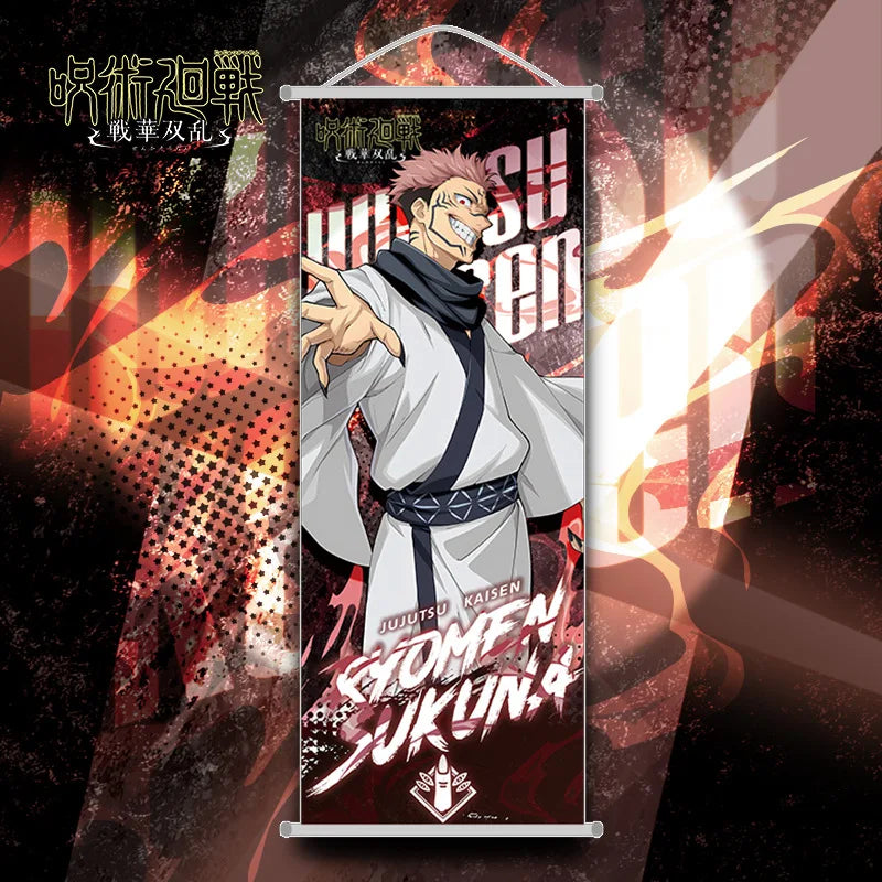 New Bandai Jujutsu Kaisen Itadori Yuji Anime Peripherals Hanging Poster 25*70cm