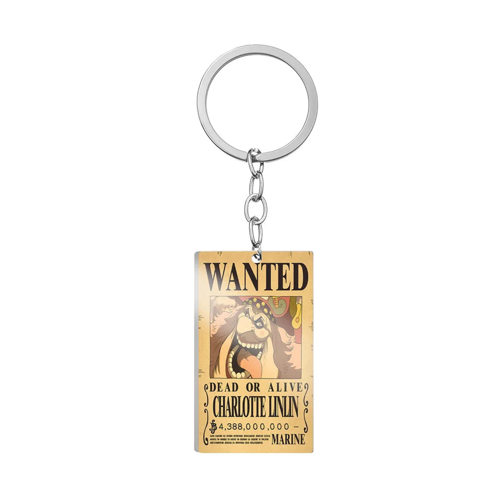 Anime One Piece Metal Keychain Accessories Cartoon Action Figures