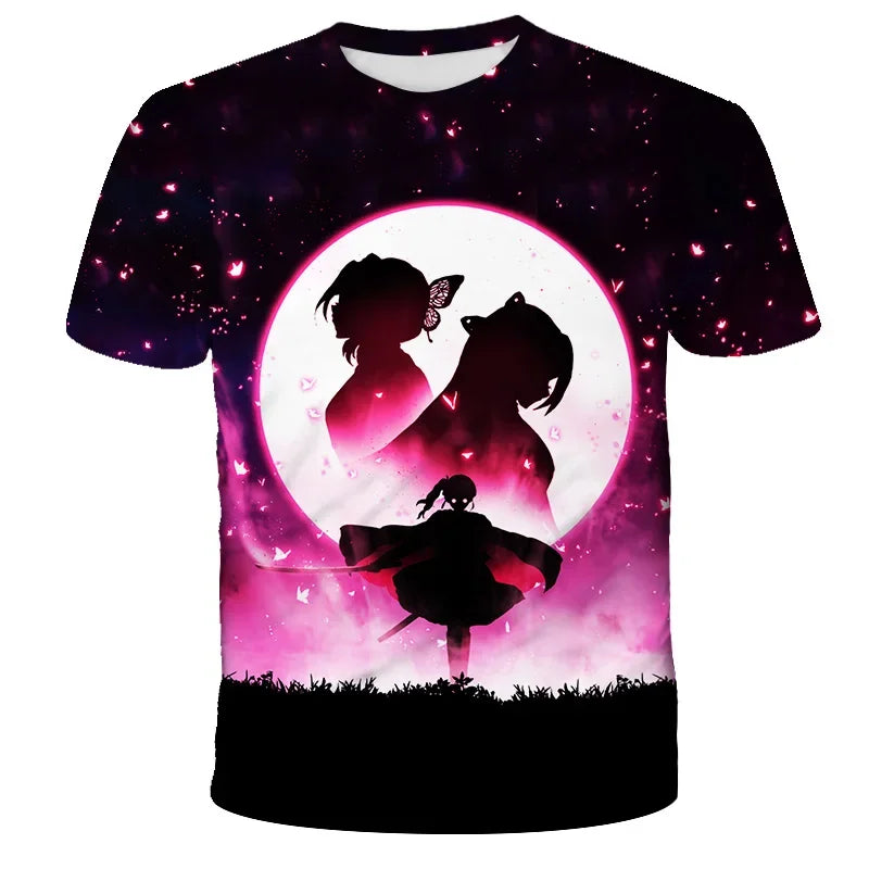 T-shirt imprimé 3D Demon Slayer Rengoku Kyoujurou