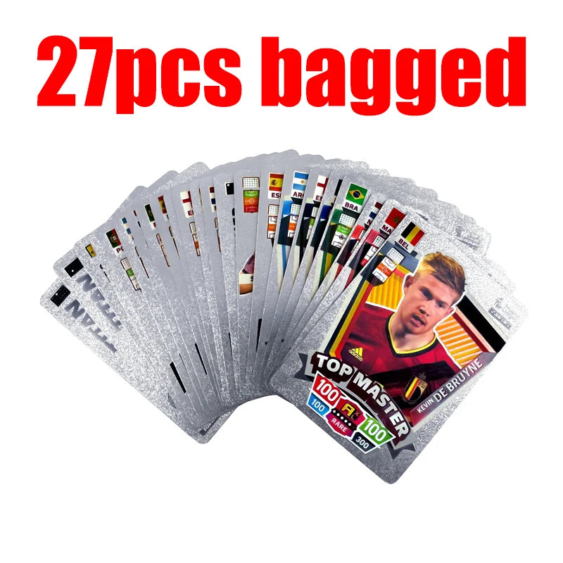 27-55Pcs Ballsuperstar Colour Card Star Limited Edition Signature Series Trading Football Player Card
