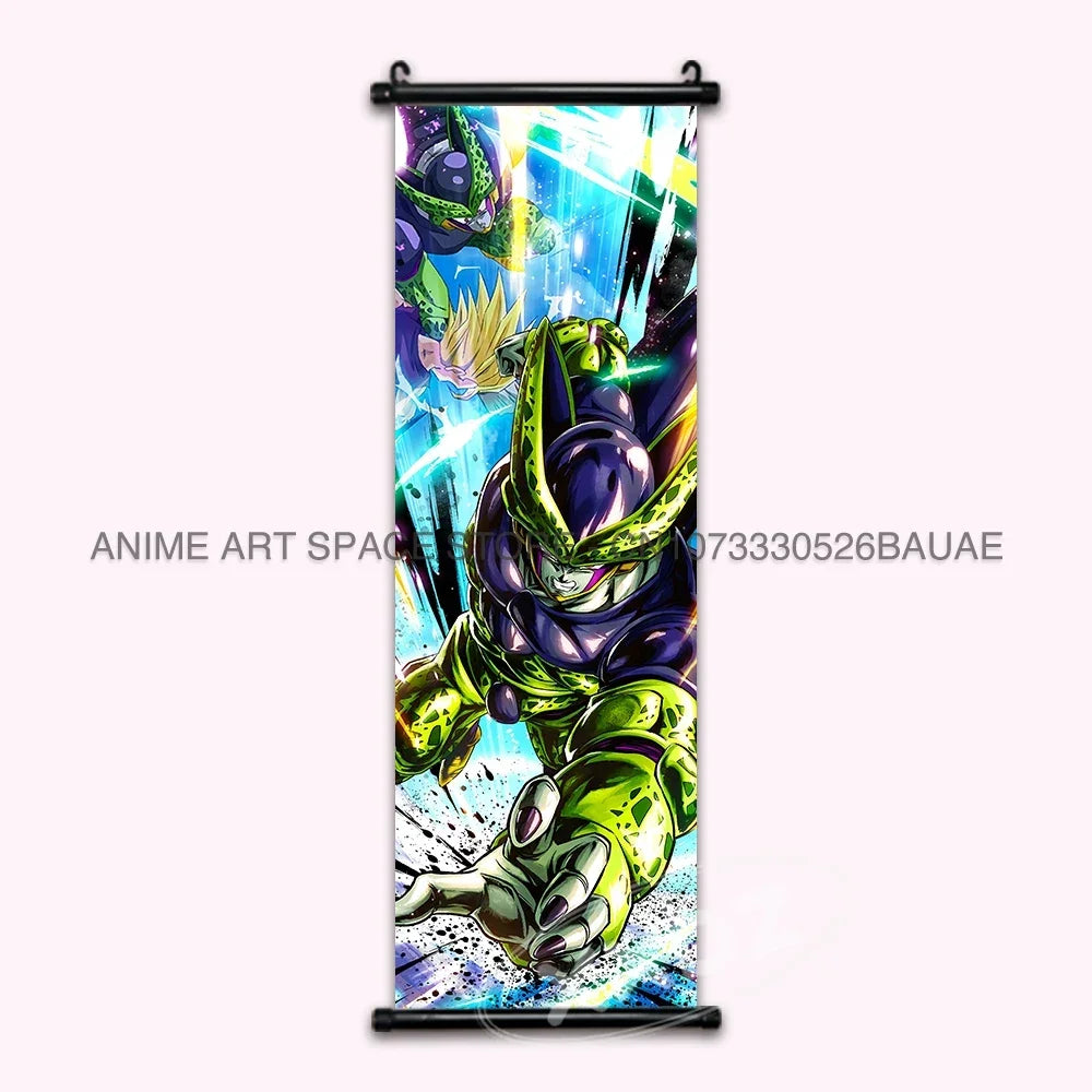 Dragon Ball Z Hanging Paintings Room Decorative Poster Anime Saiyan Scrolls Picture Wall Art