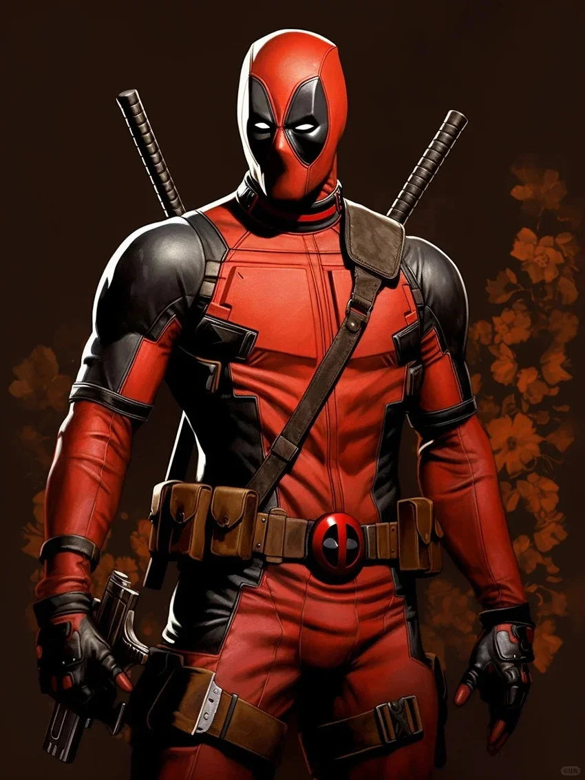 YOUQU Diamantmalerei Kunstfiguren Stickerei Kreuzstich „Deadpool“ Diamantmosaik Heimdekoration