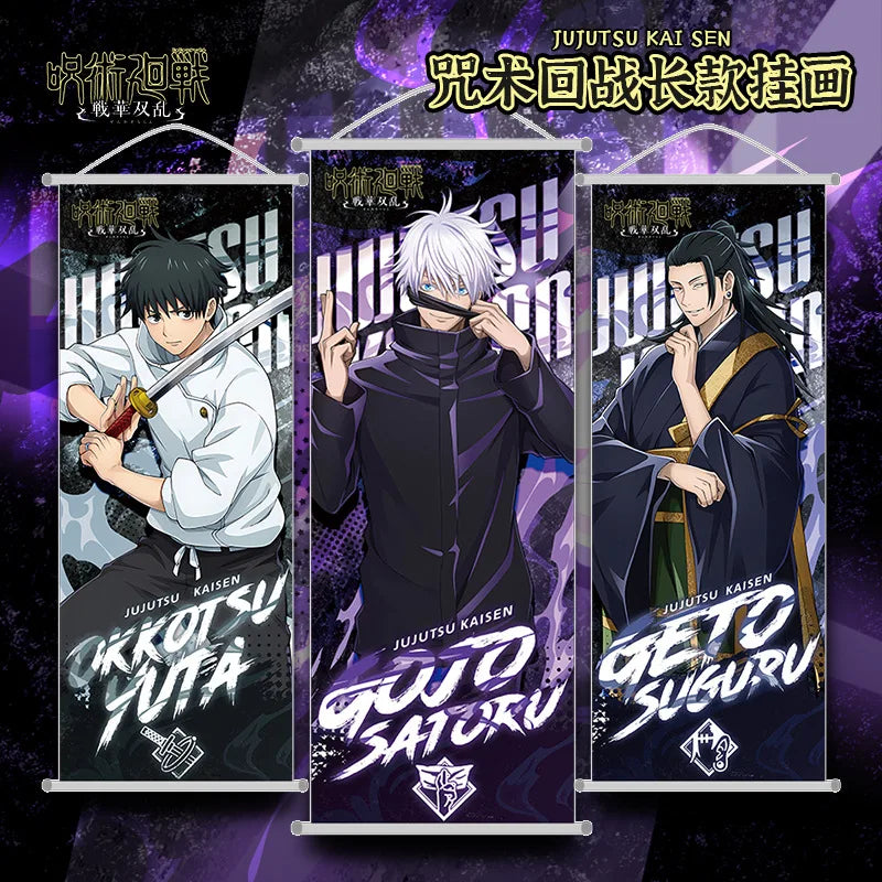 New Bandai Jujutsu Kaisen Itadori Yuji Anime Peripherals Hanging Poster 25*70cm