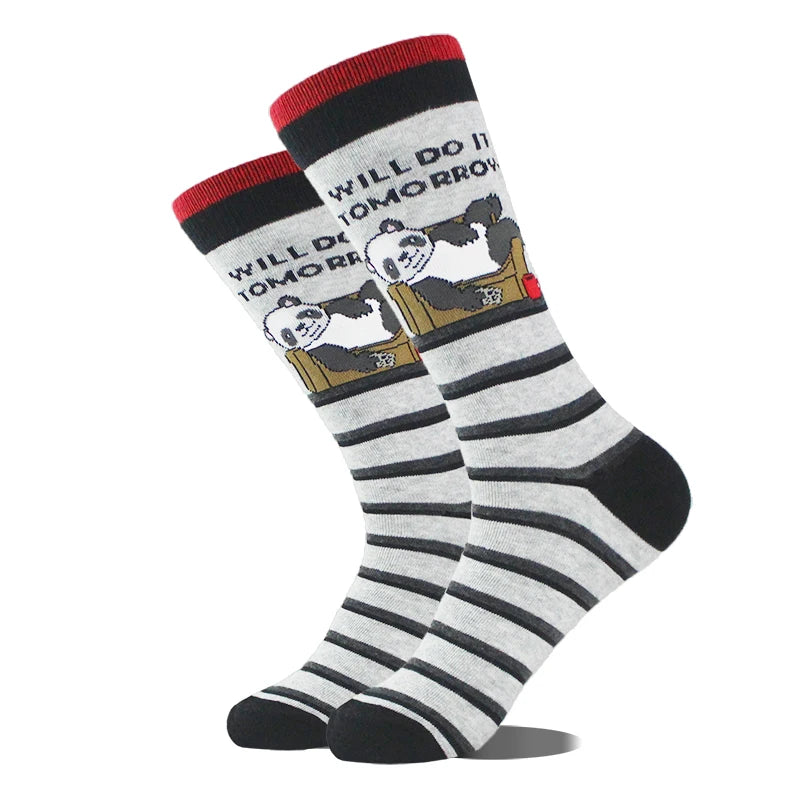 Alien Design Hund Panda Hai Pinguin Frosch Skarpetki Sokken Hip Hop
