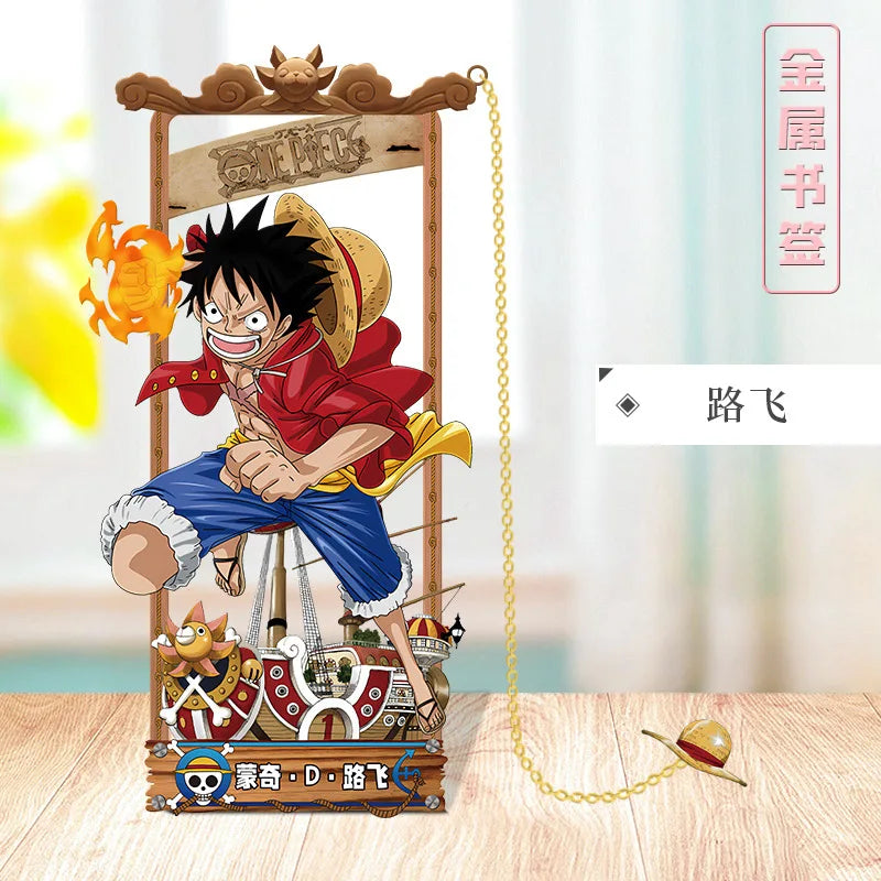 ONE PIECE Metal Bookmarks with Various Cartoon Characters for Cosplay