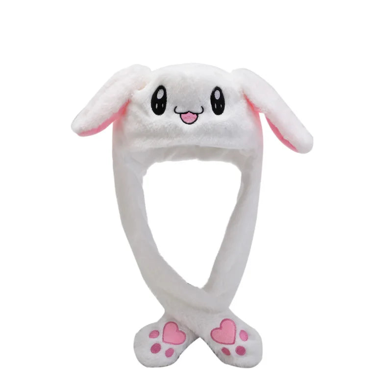 Japanese Anime Bunny Hat – Glowing Plush with Moving Ears