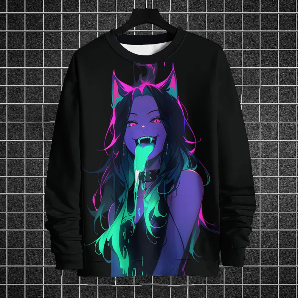 Anime 3D Printed T-Shirt – Men’s Long Sleeve O-Neck Pullover Sportwear