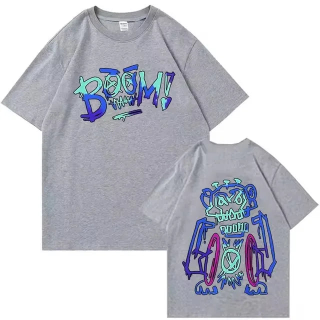 High Quality Vintage Cotton T-Shirt for Men Women Anime Arcane Jinx Graffiti O-Neck Summer Casual Shirt with Eye Catching Short Sleeve Design