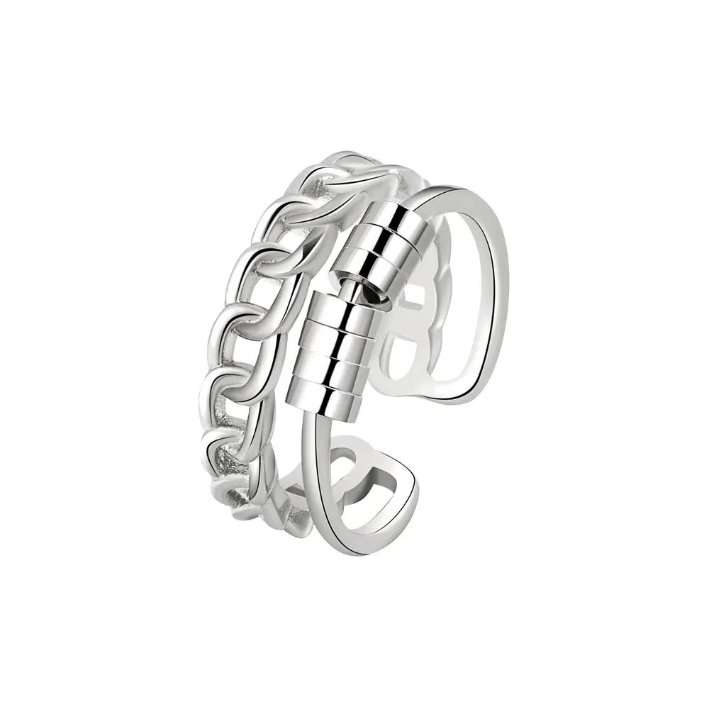 SMJEL Anti-Stress-Angst-Fidget-Spinner-Ring – verstellbarer rotierender Schmuck für Frauen | Entspannung und stilvolle Geschenke