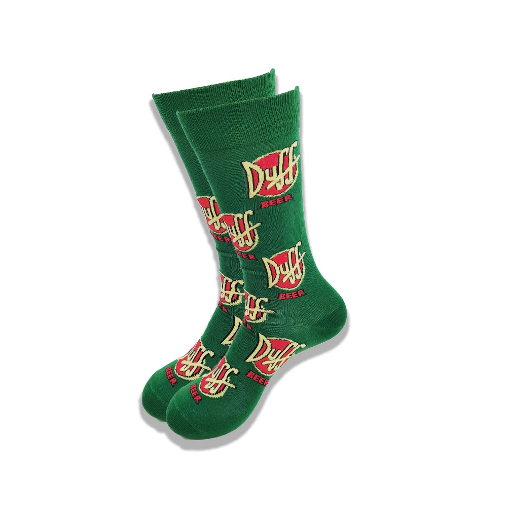 Lustige Socken mit Cartoon-Anime-Motiv – Hip-Hop-Aufdruck, originelle und bequeme Unisex-Skateboard-Crew-Socken