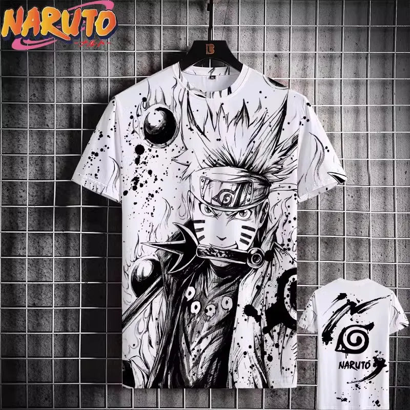 MINISO Men's Oversized T-Shirt Japanese Anime 3D Print