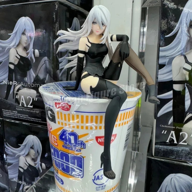 Anime NieR: Automata YoRHa Actionfigur Nudelstopper 2B 9S Sitzhaltung Figuren Sammlung Spielzeug