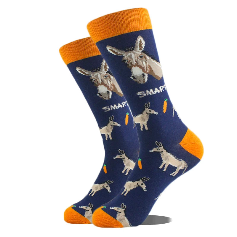 Happy Design Lustige Socken Schaf Bier Dinosaurier Muster