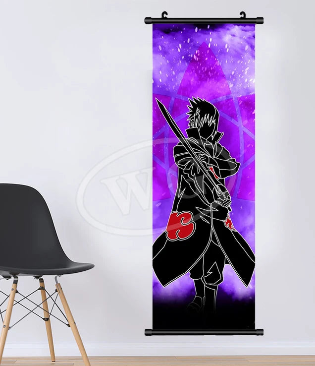 Bandai Anime Canvas Naruto Painting Kakashi Picture Hanging Scrolls Home Decor Wall Artwork
