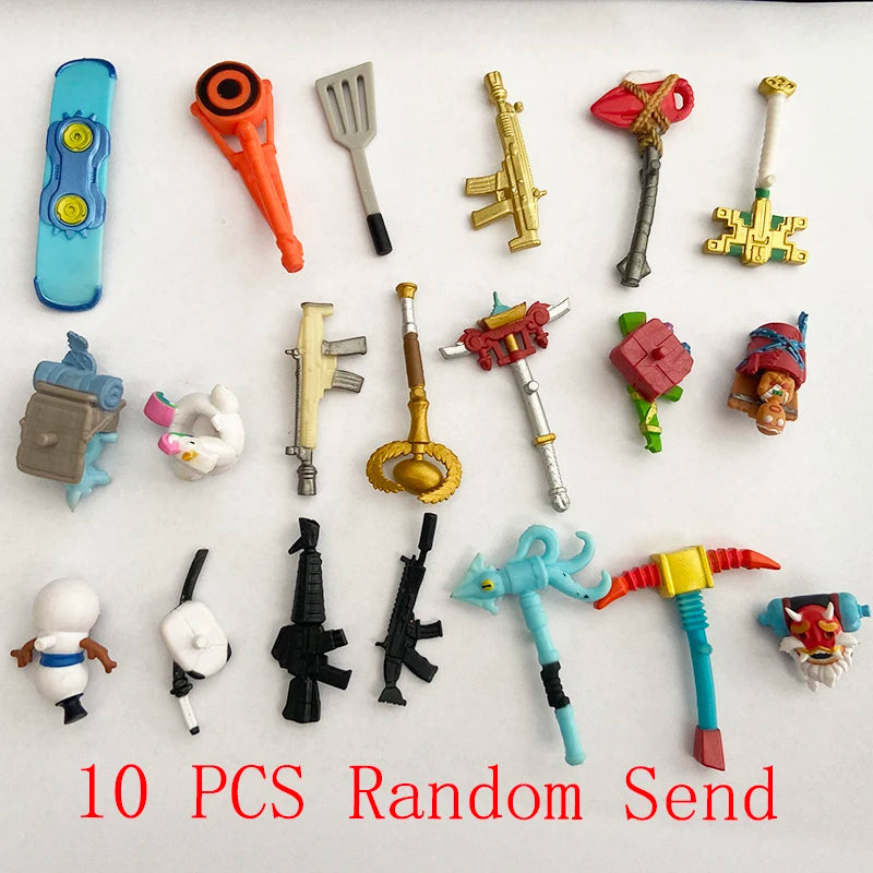 Kaufe 3 und erhalte 1 gratis – Fortnite-Actionfiguren mit Waffen und Werkzeugen (Peely, Skull Trooper, Fishstick, Blackheart)