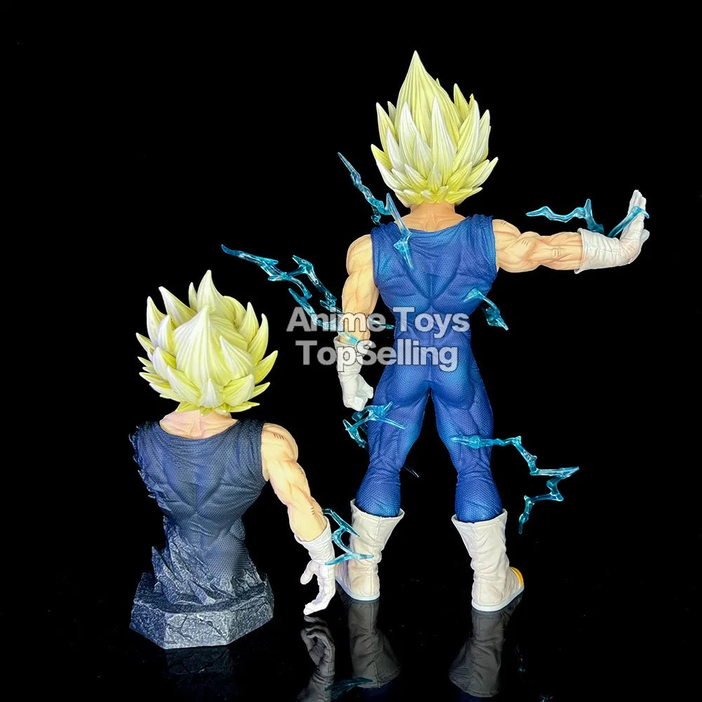28 cm Anime Dragon Ball Z Figur Majin Vegeta Figur Austauschbare Hände und Kopf PVC Actionfiguren Sammlung Modell Spielzeug Geschenke
