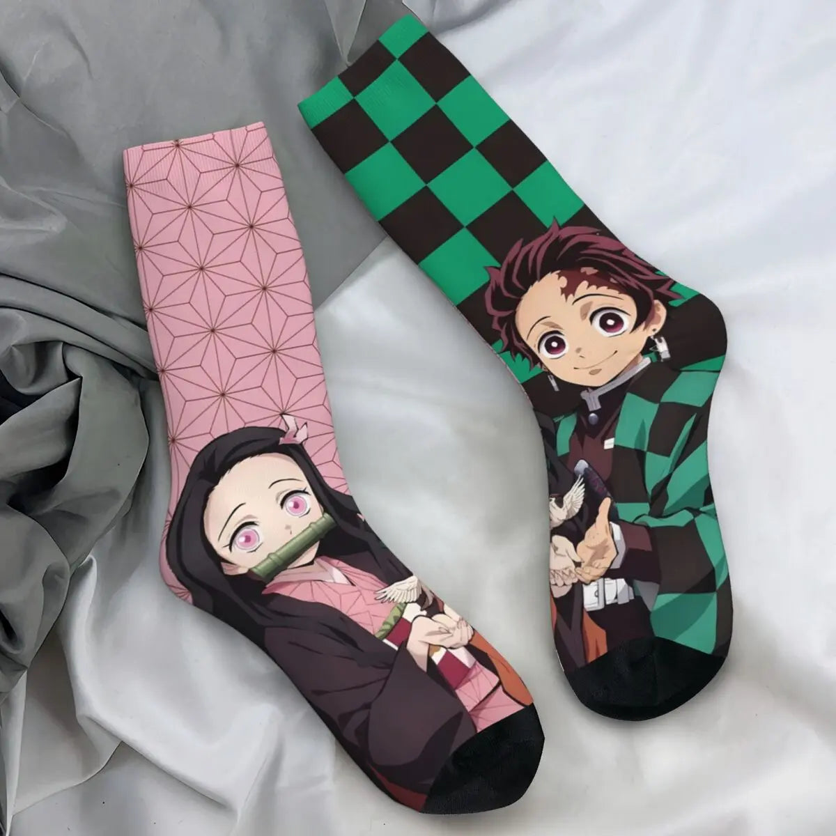 Demon Slayer Anime-Socken – Rutschfeste Winter-Lauf-Sportstrümpfe