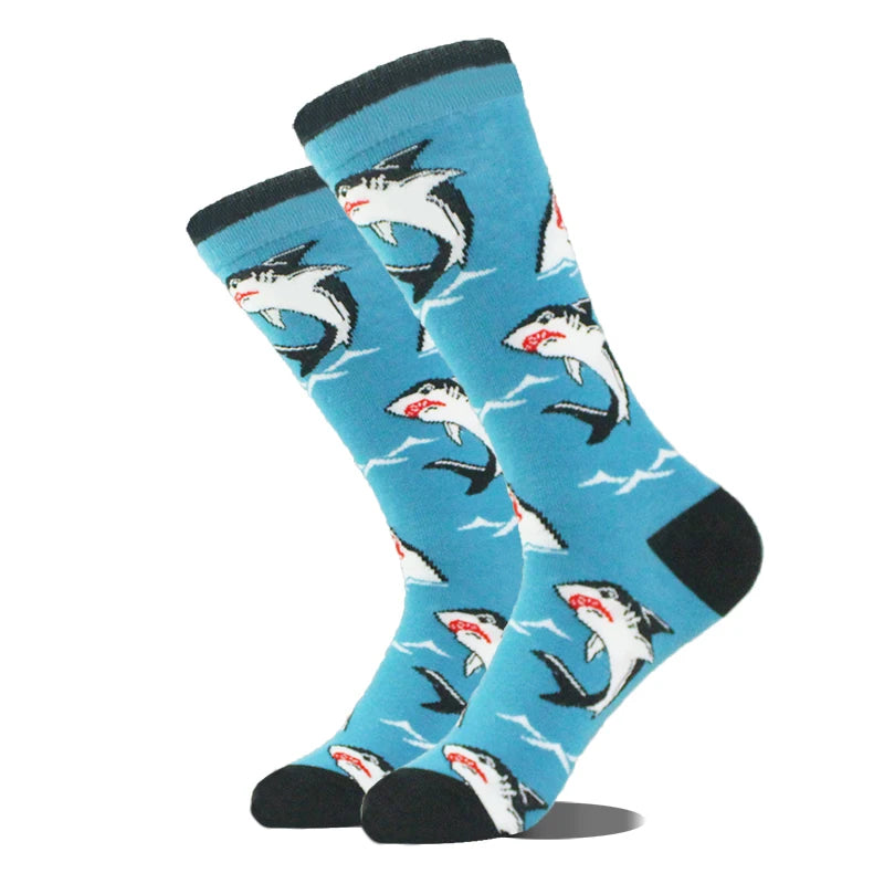 Chaussettes pour hommes Dinosaure Astronaute Planète Crew Harajuku