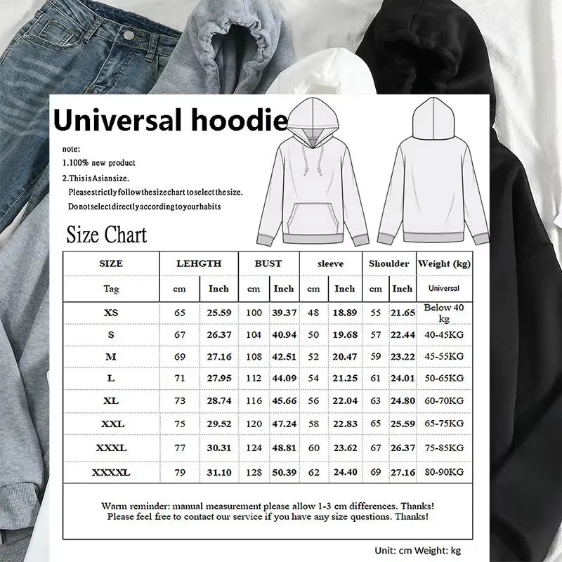 Anime Demon Slayer Hoodies Kamado Nezuko Print Unisex Plus Size Round Neck Streetwear Pullover Top for Men and Women