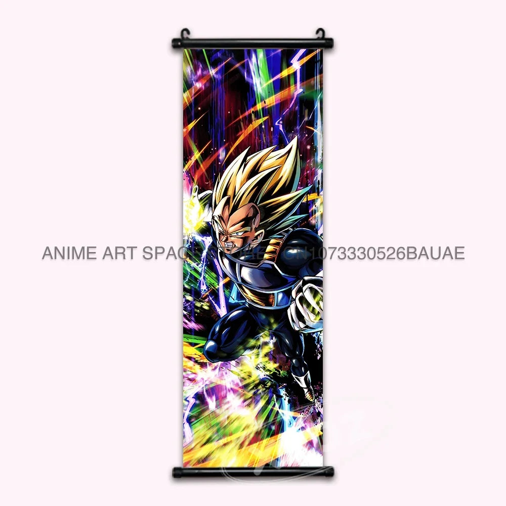 Dragon Ball Z Hanging Paintings Room Decorative Poster Anime Saiyan Scrolls Picture Wall Art