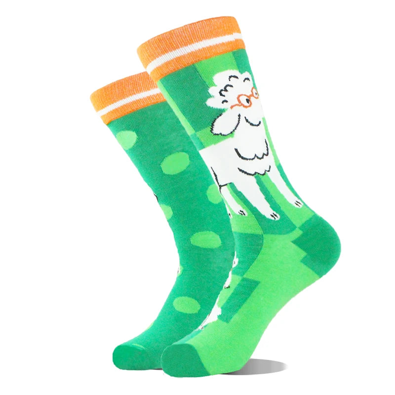 AB Happy Cotton Chaussettes amusantes Panda Duck Crazy Design Sokken