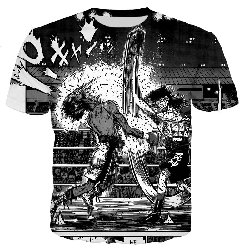 T-shirt streetwear cool avec dessin animé Harajuku