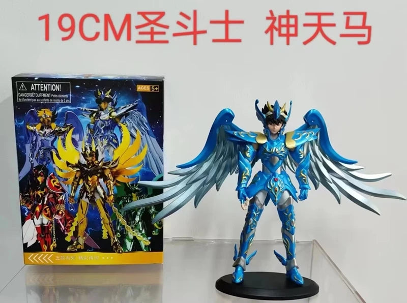 19CM Anime Figur Phoenix Ikki Hyoga Seiya Shiryu Stehend Rüstung Modell Kinderspielzeug