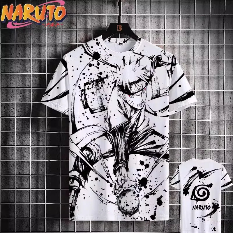MINISO Men's Oversized T-Shirt Japanese Anime 3D Print