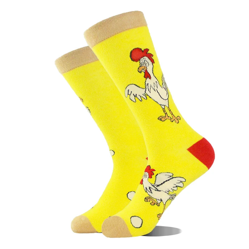 AB Happy Cotton Chaussettes amusantes Panda Duck Crazy Design Sokken
