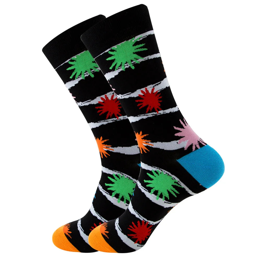 Neuartige Cartoon-Socke aus gekämmter Baumwolle, lustige Crew-Hip-Hop-Socken, dicke lange Socken