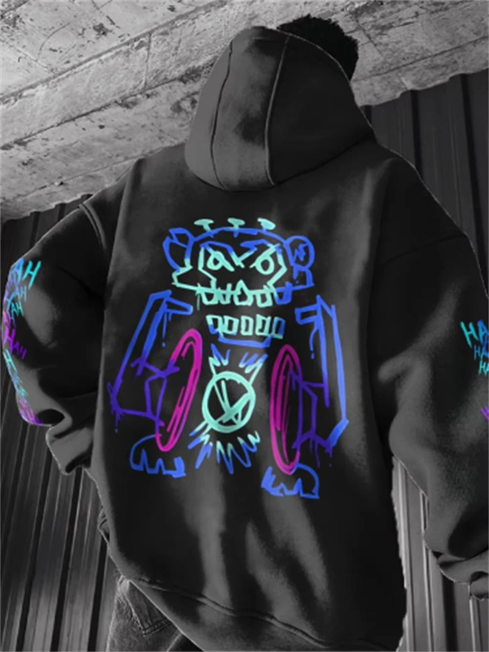 Anime Arcane League Jinx 3D-Druck-Kapuzenpullover – Übergroßes grafisches Sweatshirt für Männer und Frauen