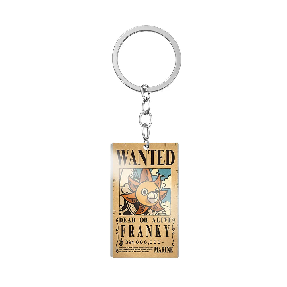 Anime One Piece Metal Keychain Accessories Cartoon Action Figures