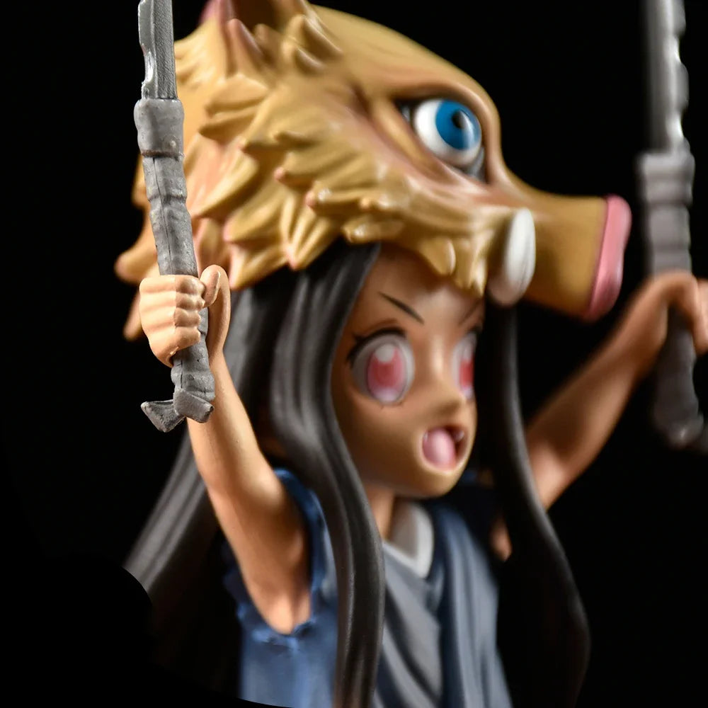 Dämonentöter Kimetsu No Yaiba 19CM Schweinekopf & Nezuko Anime-Figur – PVC-Modellspielzeug für Kinder
