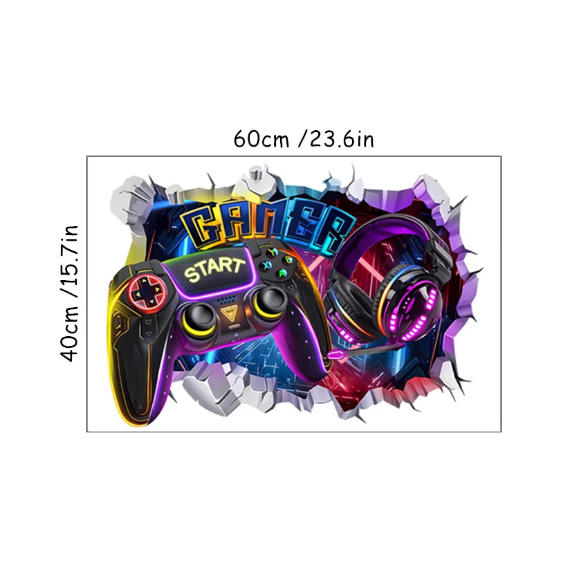 Coole 3D-Wandaufkleber mit Anime-Motiv, Vinyl, für Kinder, Dekoration