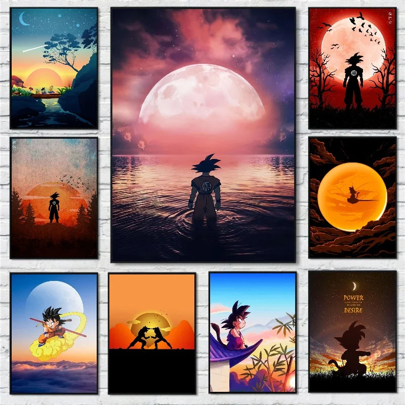 Canvas Painting Japan Bandai Anime Art Print Dragon Ball Classic Home Decor