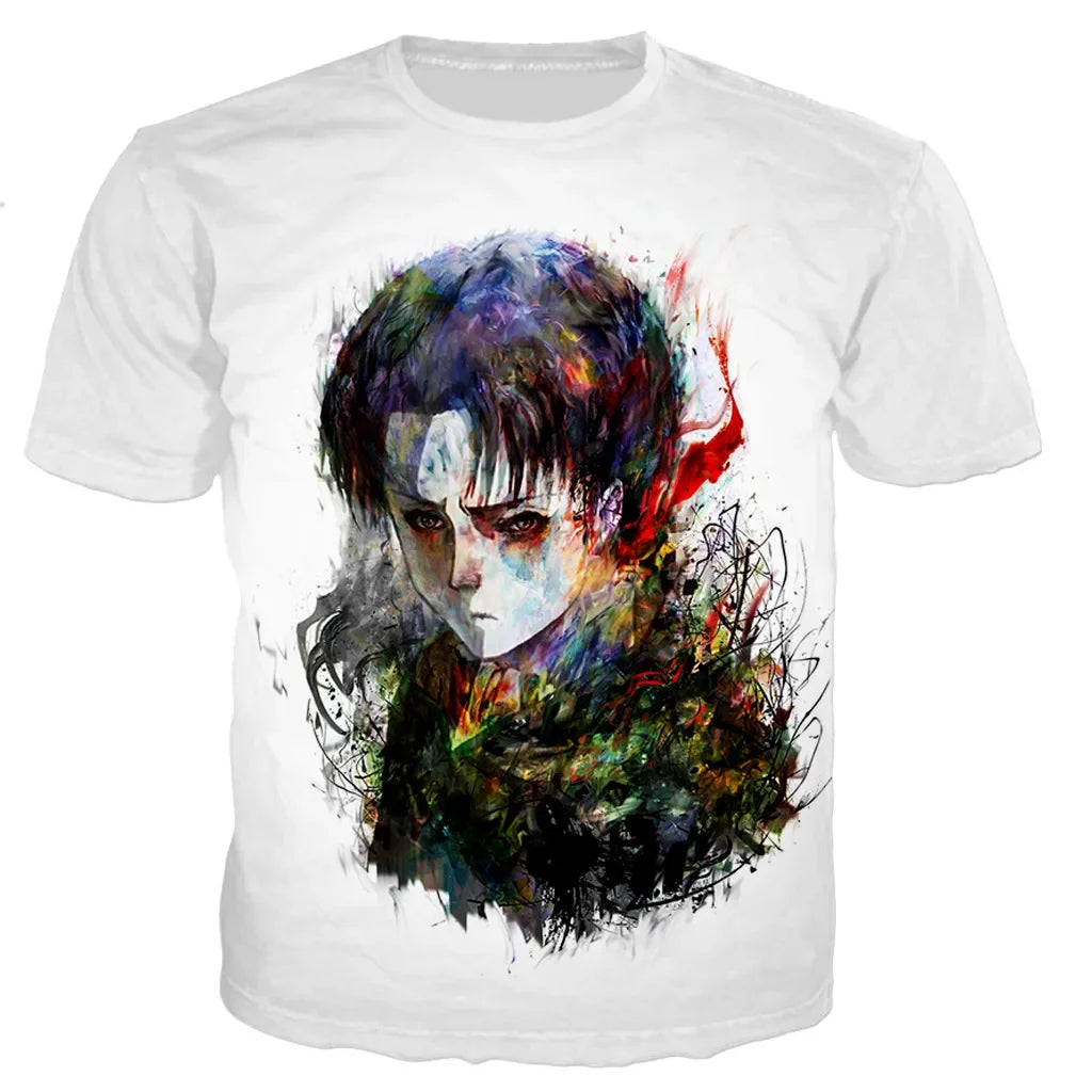 Attack on Titan 3D Print T-Shirt – Casual Harajuku Streetwear