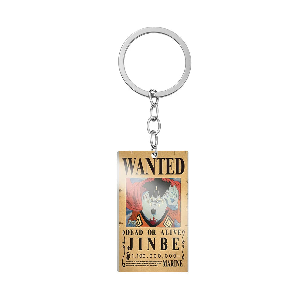 Anime One Piece Metal Keychain Accessories Cartoon Action Figures