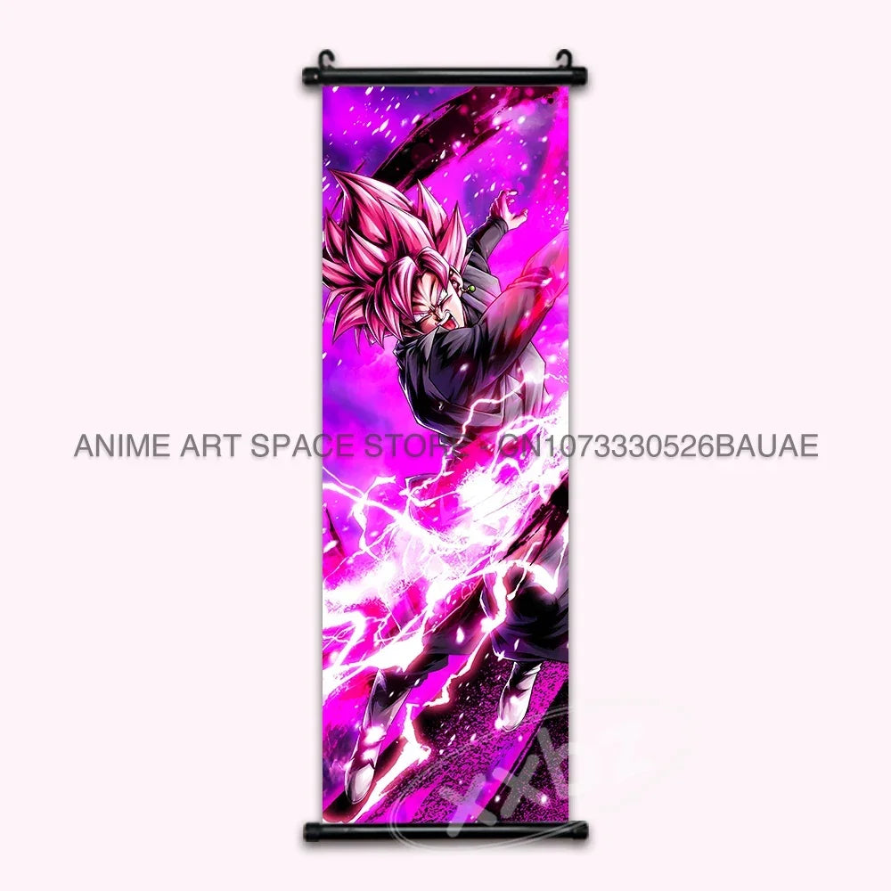 Dragon Ball Z Hanging Paintings Room Decorative Poster Anime Saiyan Scrolls Picture Wall Art