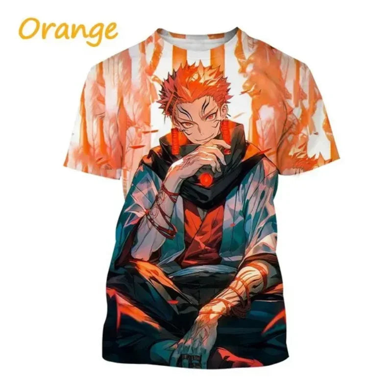 T-shirt Gojo et Yuji de style Harajuku