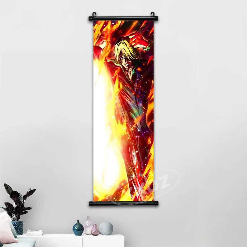 One Piece Anime Wall Art Interior Canvas Prints Zoro Painting Luffy Gear 5 Poster
