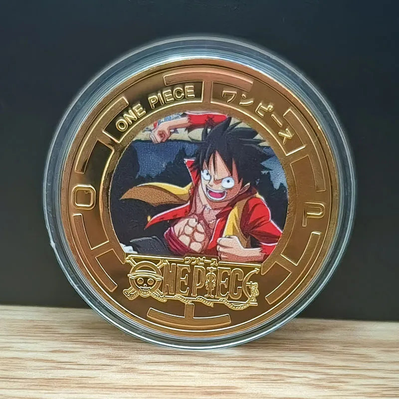 Anime One Piece Luffy Collectible Coins Commemorative Coins Cartoon Chopper Gold Toy