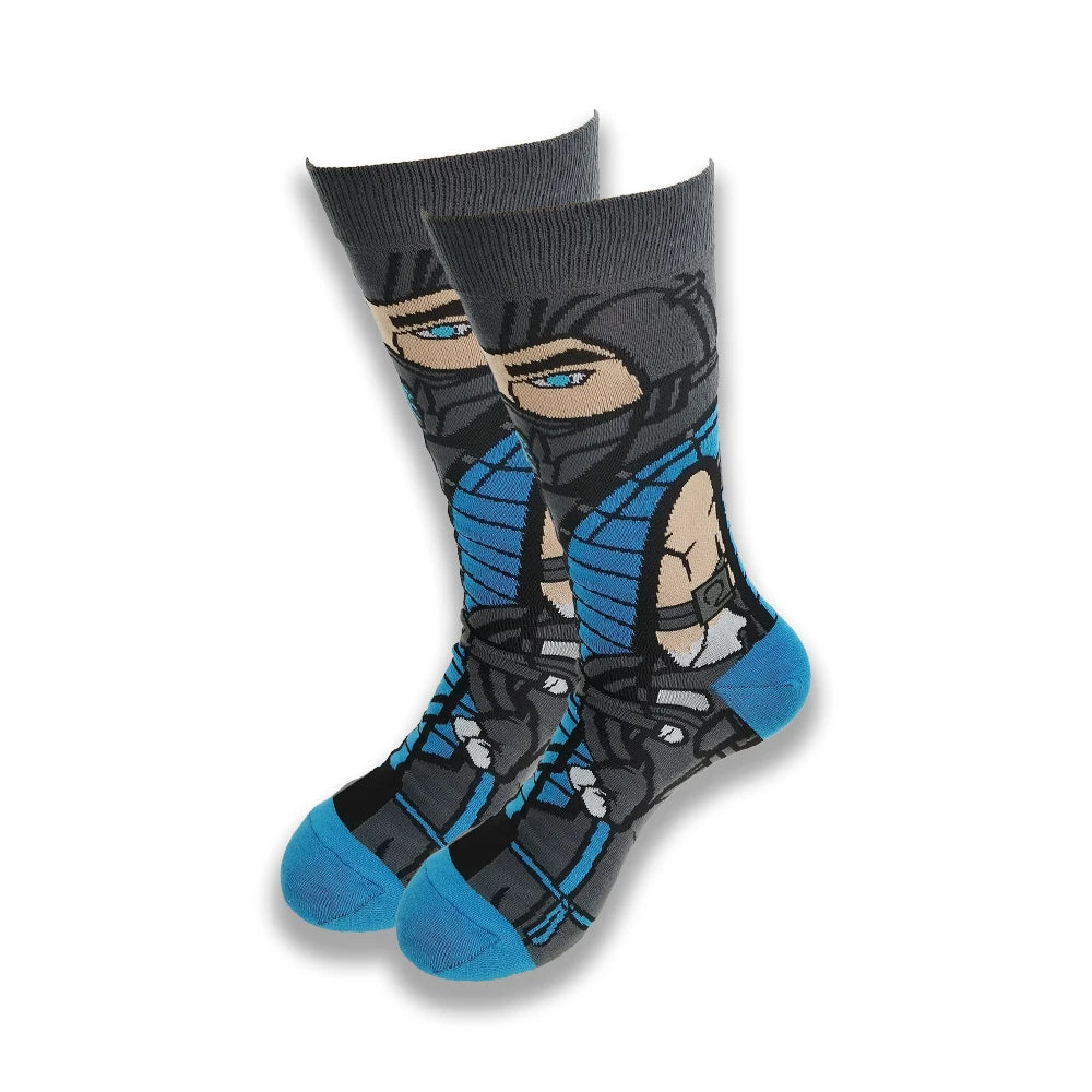 Lustige Socken mit Cartoon-Anime-Print – Personalisierter atmungsaktiver Baumwoll-Hip-Hop-Stil für Männer und Frauen