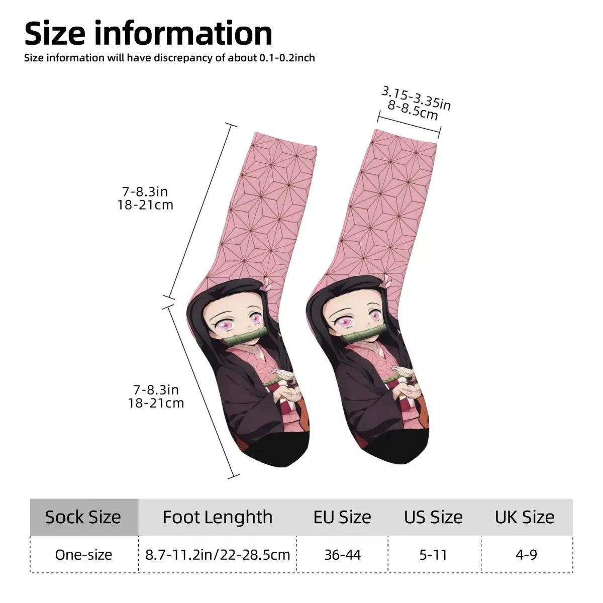Demon Slayer Anime-Socken – Rutschfeste Winter-Lauf-Sportstrümpfe