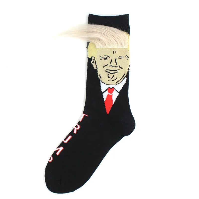 Lustige Socken Charakter Abstrakt 3D Fake Hair Sokken