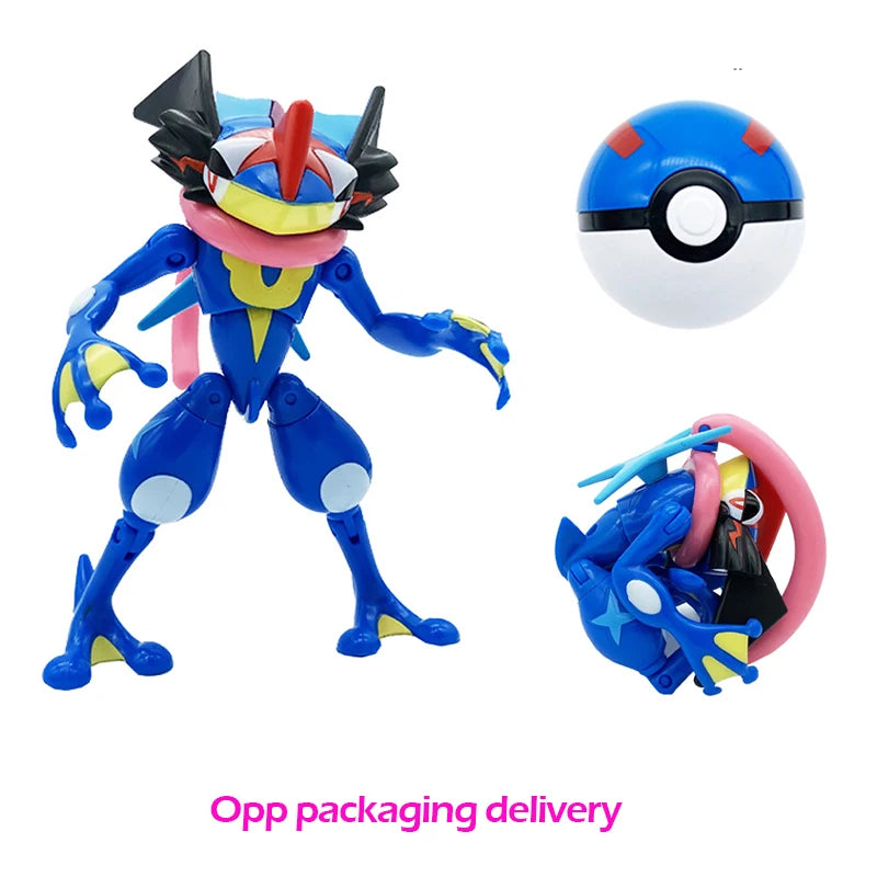 Verwandelnde Pokémon-Pokéball-Figuren – Pikachu, Glurak, Venusaurier, Blastoise, Mewtu, Gyarados, Solgaleo, Lunala und Evoli als Spielzeug