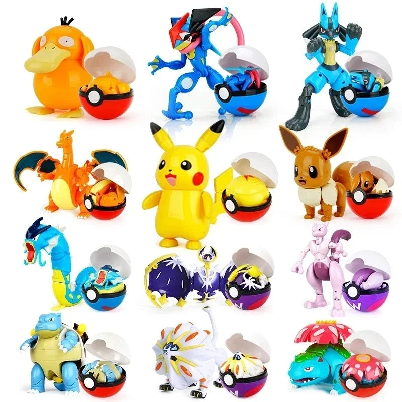 Pokemon Ball Variante Spielzeug Modell Pikachu Jenny Schildkröte Tasche Monster Action Figur Spielzeug